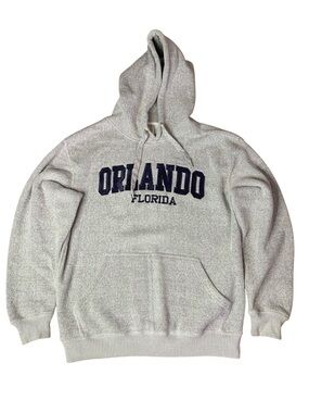 U.S. Apparel Orlando Florida Graphic Hoodie Grey Knit Sweater Men's Size L
